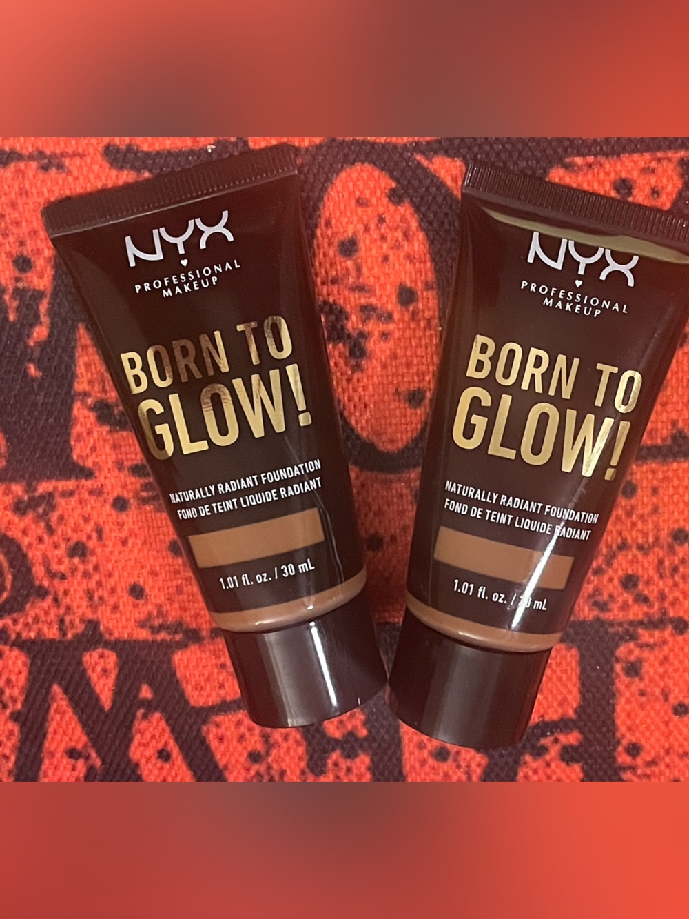 Lot of 2 NYX Born to Glow! Radiant Foundation Cappuccino BTGRF17 Professional